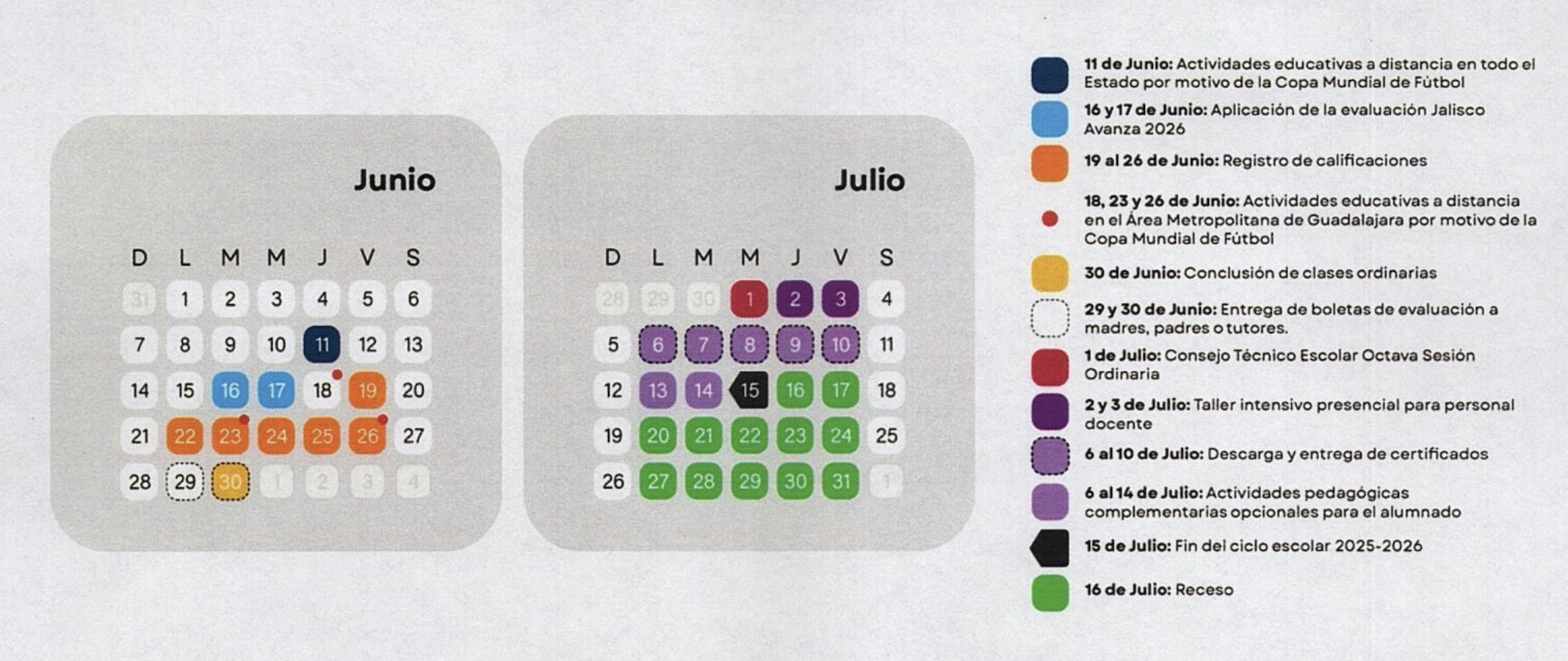 Ajusta Secretaría de Educación Jalisco Calendario Escolar 2025–2026 para el cierre de ciclo