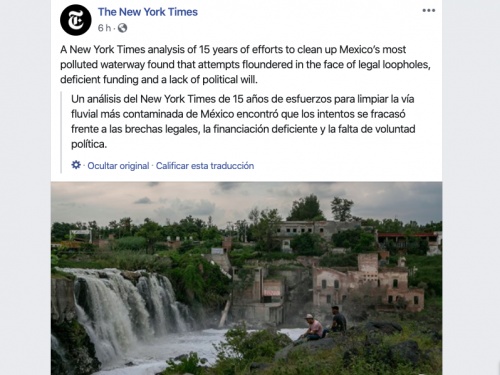 Leyes laxas convirtieron un río en un desastre: NYT