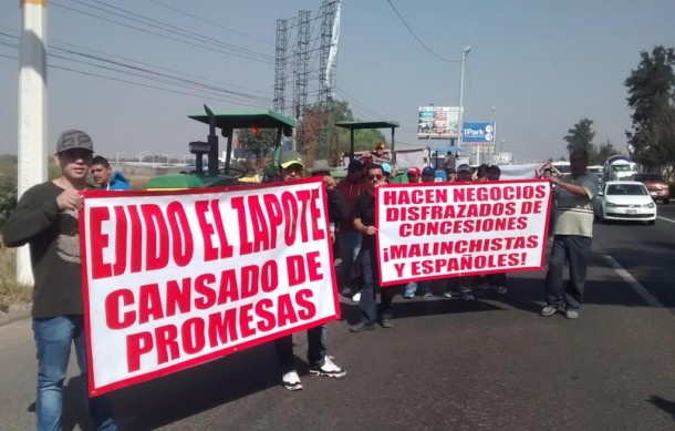 Ejidatarios se manifestarán en Carretera a Chapala