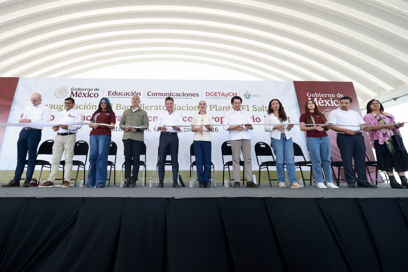 Inaugura Sheinbaum Centro de Bachillerato Tecnológico Agropecuario (CBTA) número 331 en el municipio de El Salto