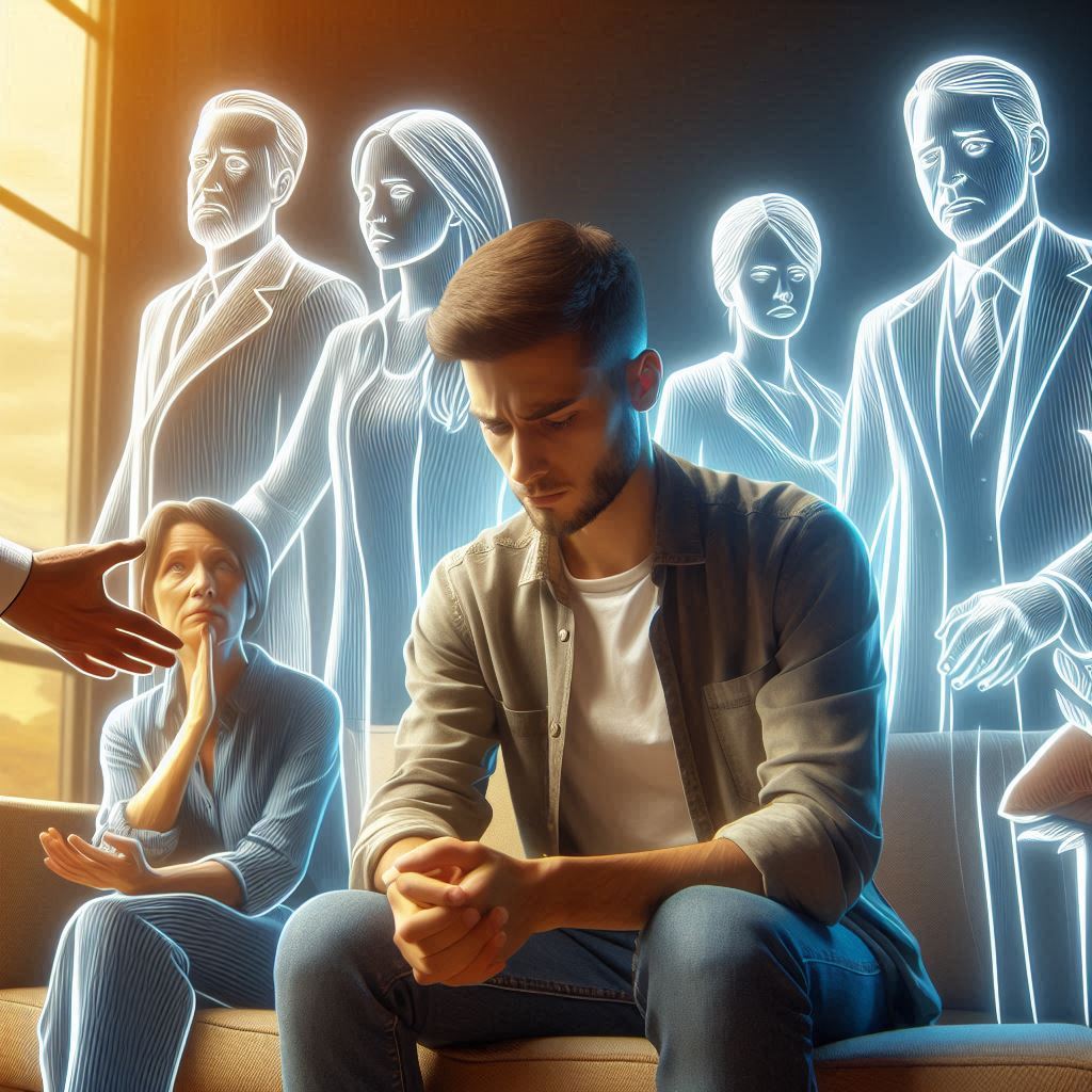 La familia de un adicto