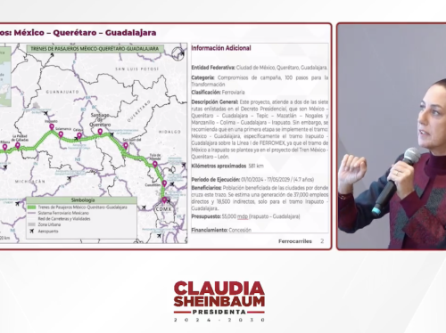 ¿Qué estaciones tendría el Tren de pasajeros de CDMX-Guadalajara?